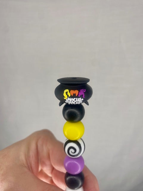 Cauldron hocus pocus custom beaded crochet hook