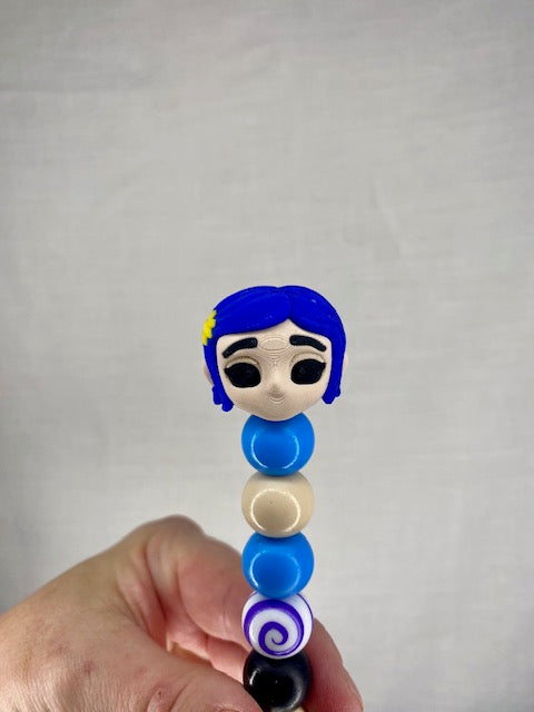 Coraline custom beaded crochet hook
