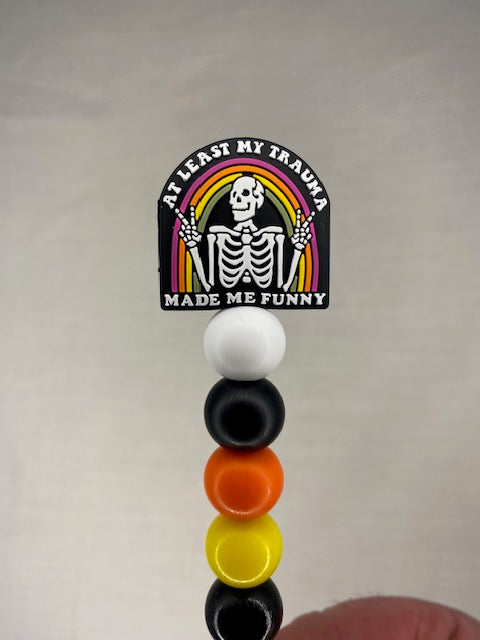 Trauma skeleton custom beaded crochet hook