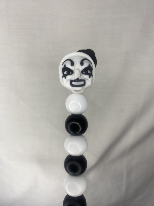 Art the clown custom beaded crochet hook