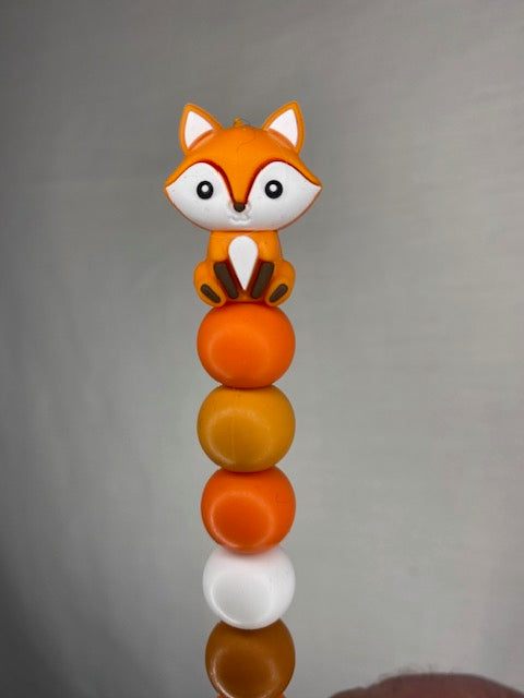 Fox custom beaded crochet hook