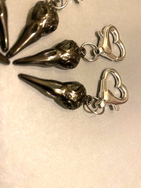 Bird skull stitch marker